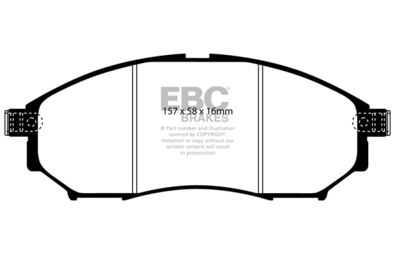 EBC Redstuff Brake Pad Set for Chevy C6 Synthetic Low Dust Ceramic Compound