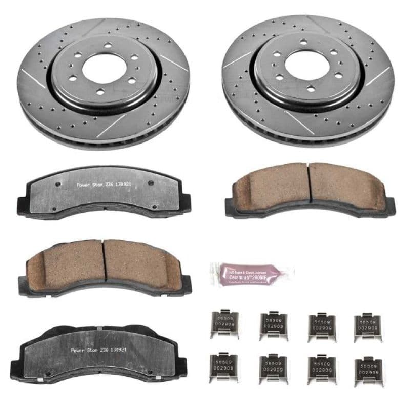 PowerStop Z36 Truck & Tow Brake Kit for Trucks 4x4 SUVs Ceramic Carbon-Fiber ...