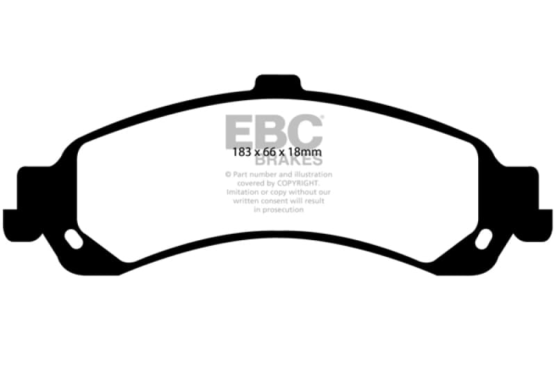 EBC Brake Pad Set for Chevy C6 Yellowstuff High Friction Performance