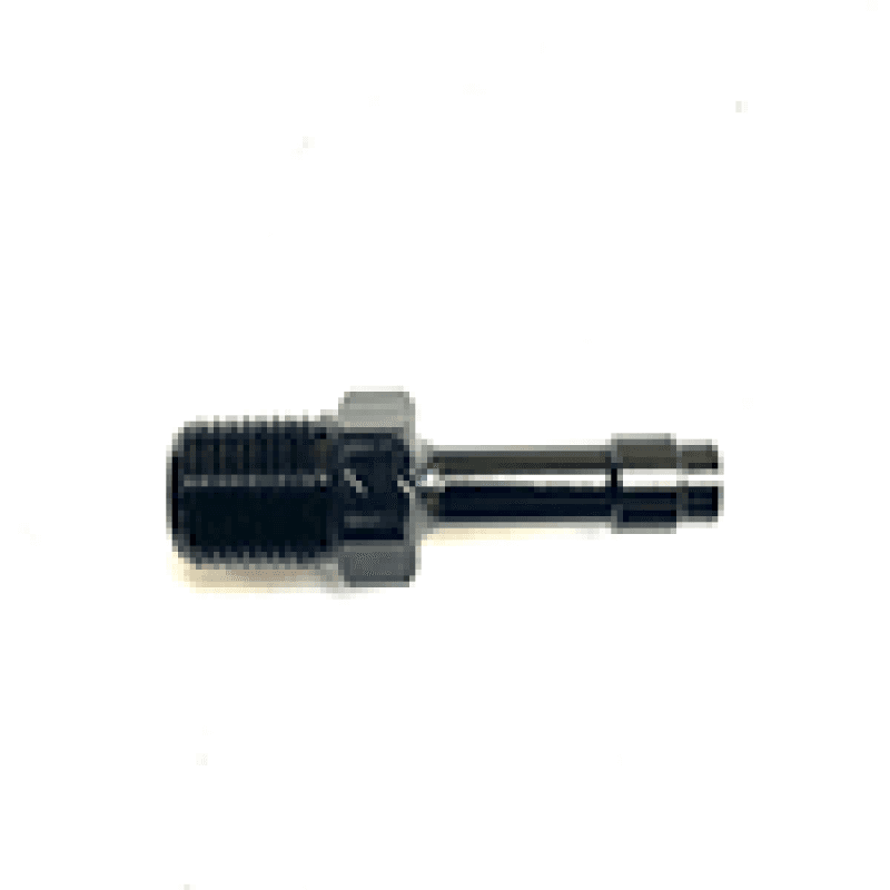 Fragola Hose Barb Adapter 1/4" x 1/8" NPT Low Profile Black