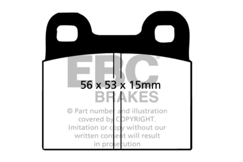 EBC Brake Pad Set for Chevy C6 6-Piston Yellowstuff DP4105R - Image 2