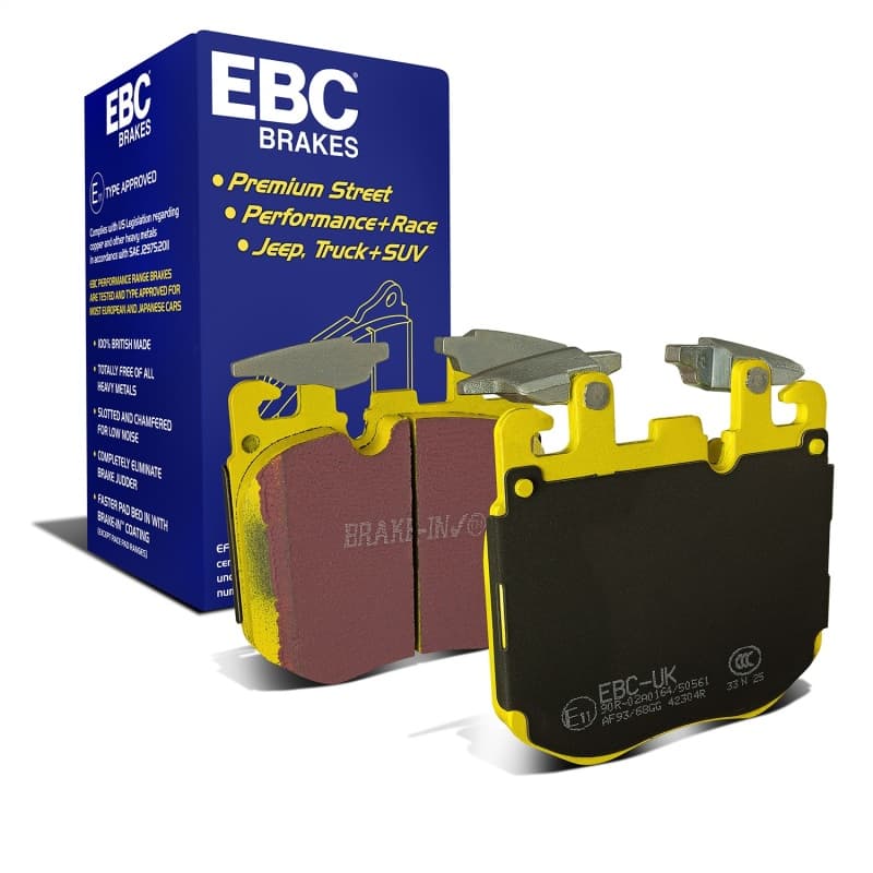 EBC Yellowstuff Brake Pad Set for Street and Track Driving Aramid Fibre Compound
