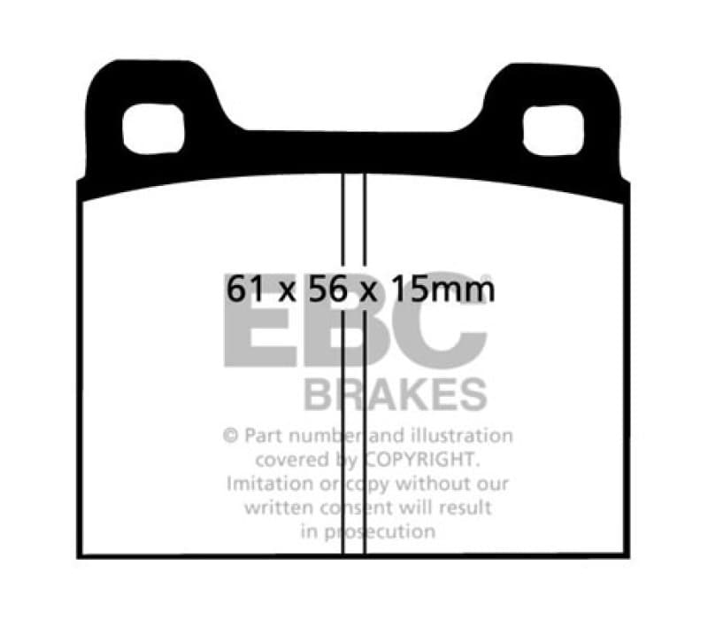 EBC Yellowstuff Brake Pad Set for Street and Track Driving High Performance