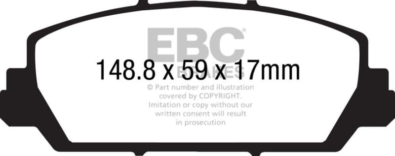 EBC Yellowstuff Brake Pad Set for Street and Track Driving High Performance