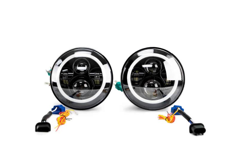 DV8 Offroad LED Projector Headlights for Jeep JK Bright White Upgrade HL7JK-02 - Image 3