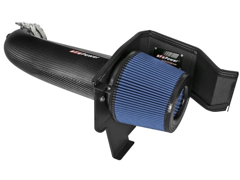aFe Track Series Intake System for Chevy C6 Carbon Fiber Tube with 8" Radial ...