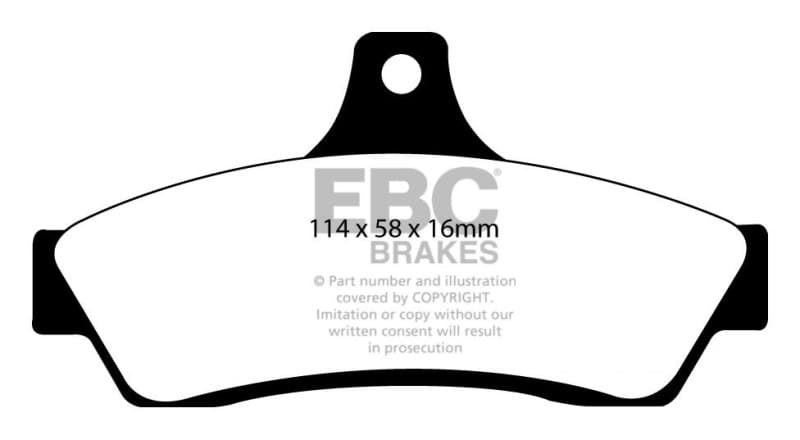 EBC Redstuff Brake Pad Set for Chevy C6 Low Dust Synthetic Fiber Ceramic