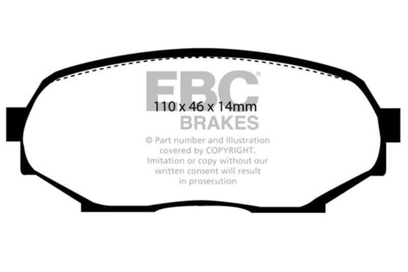 EBC Yellowstuff Brake Pad Set for Street and Track Driving High Performance - Image 2