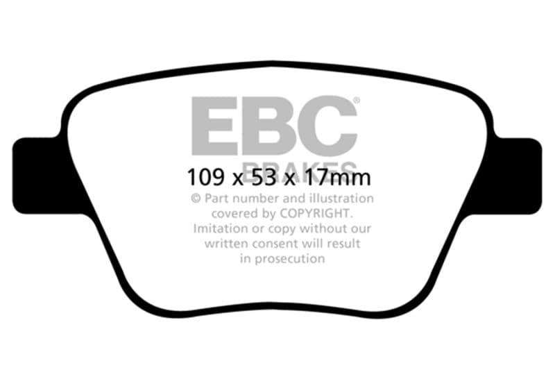 EBC Yellowstuff Brake Pad Set for Street and Track Driving Aramid Fibre Compound - Image 2