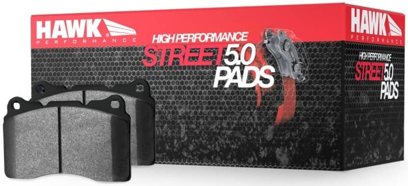 Hawk Performance HPS 5.0 Brake Pad Sets for OE Fitment with DTC Curved Slot D...