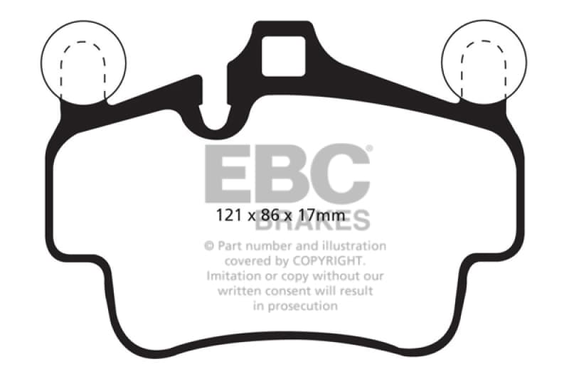 EBC Redstuff Brake Pad Set for Chevy C6 Low Dust Synthetic Fiber Ceramic