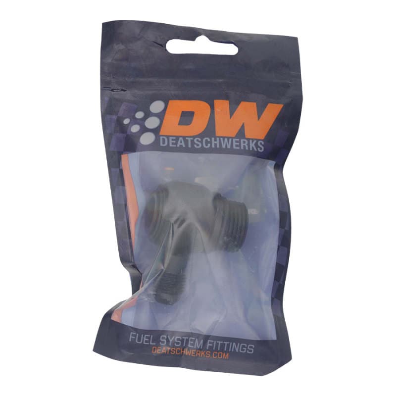 DeatschWerks 10AN ORB to 6AN Male Flare 90-Degree Swivel Adapter Matte Black - Image 2