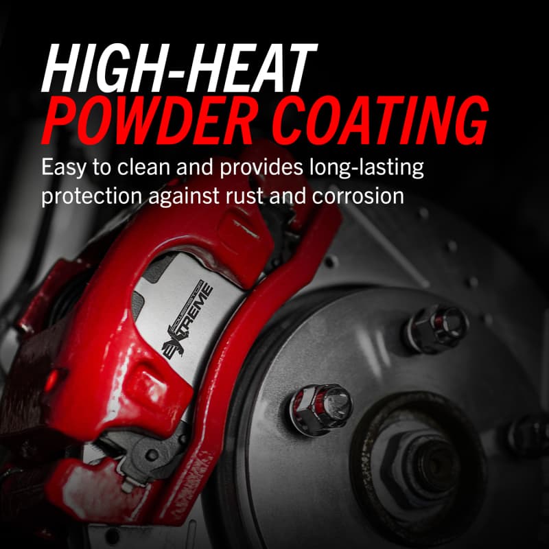 PowerStop Brake Calipers Powder Coated Red Pair Durable High-Temp Finish - Image 3