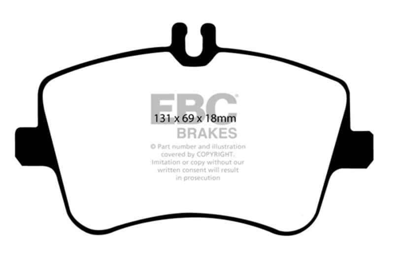 EBC Redstuff Brake Pad Set for Chevy C6 Synthetic Fiber Low Dust - Image 2