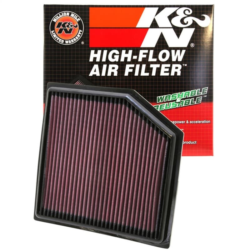 K&N Engineering Drop-In High-Flow Air Filter Reusable Washable 33-2452 - Image 3