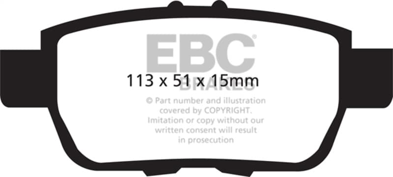 EBC Yellowstuff Brake Pad Set for Street and Track Driving High-Performance - Image 2
