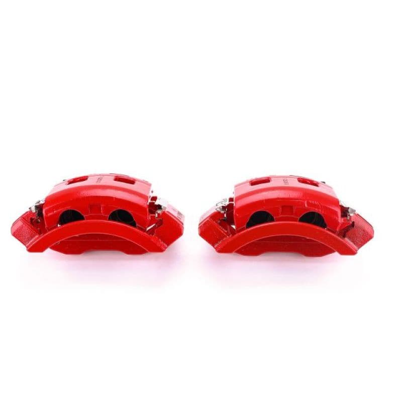 PowerStop Brake Calipers Powder Coated Red Pair Durable High-Temp Finish
