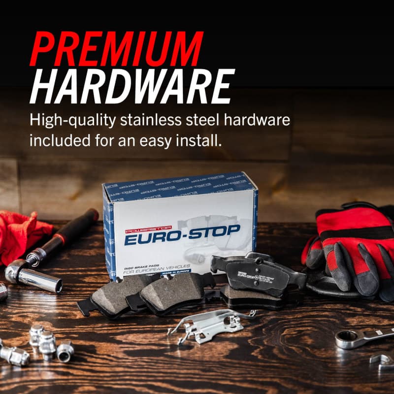 PowerStop Euro-Stop Brake Kit for European Vehicles with ECE-R9 Pads & Hardware - Image 4