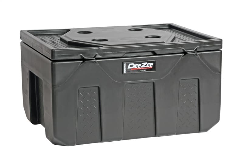 Dee Zee Plastic Utility Toolbox with Foam Gasket and Molded Cup Holders