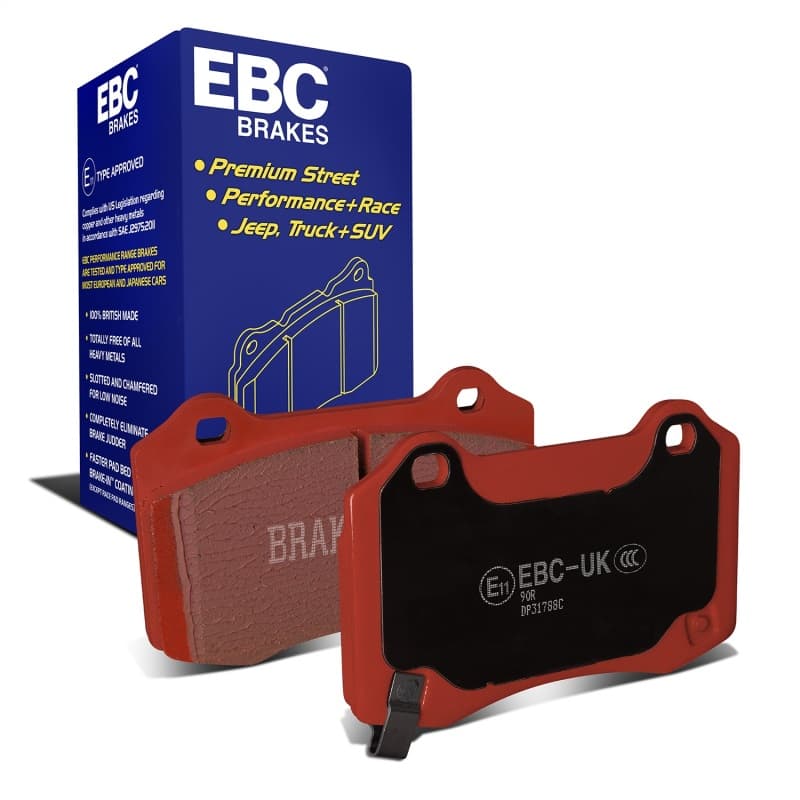 EBC Redstuff Brake Pad Set for Chevy C6 Low Dust Synthetic Fiber Ceramic