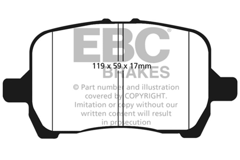 EBC Ultimax2 Brake Pad Set for Urban/Daily Driver OEM Replacement - Image 2