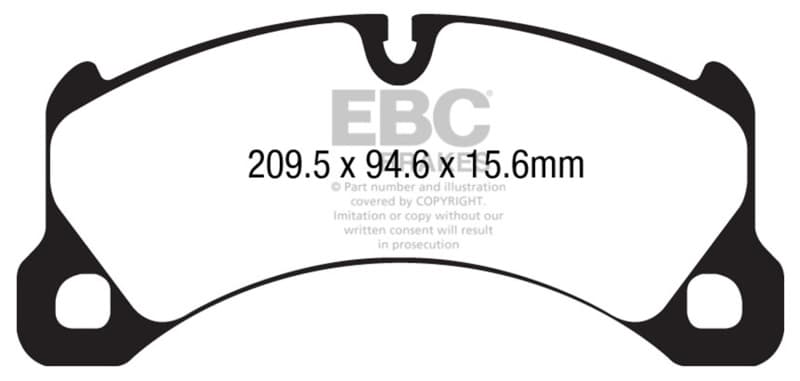 EBC Brake Pad Set for Chevy C6 Yellowstuff High Friction Performance - Image 2