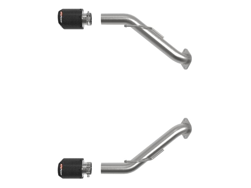 aFe Exhaust Axle Back for Chevy C6 2.5" Stainless Steel Dual 4.5" Carbon Fibe... - Image 2