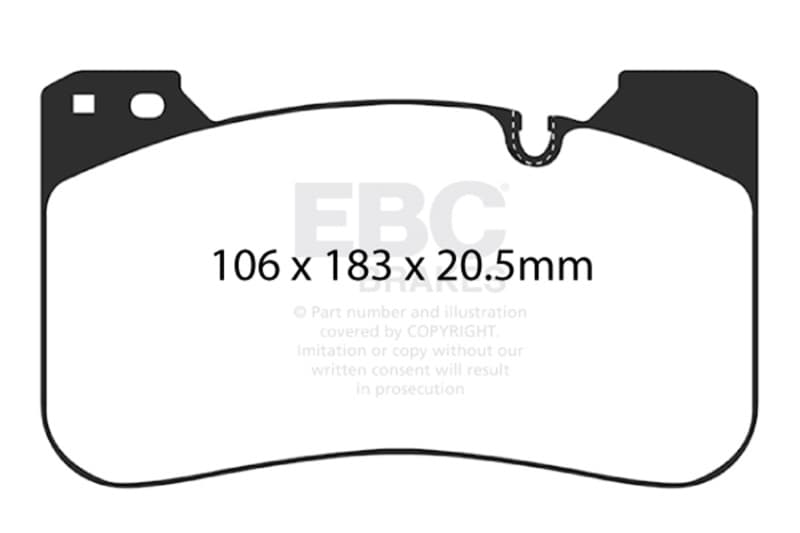 EBC Redstuff Ceramic Brake Pads for High HP Imports Low Dust Performance - Image 2