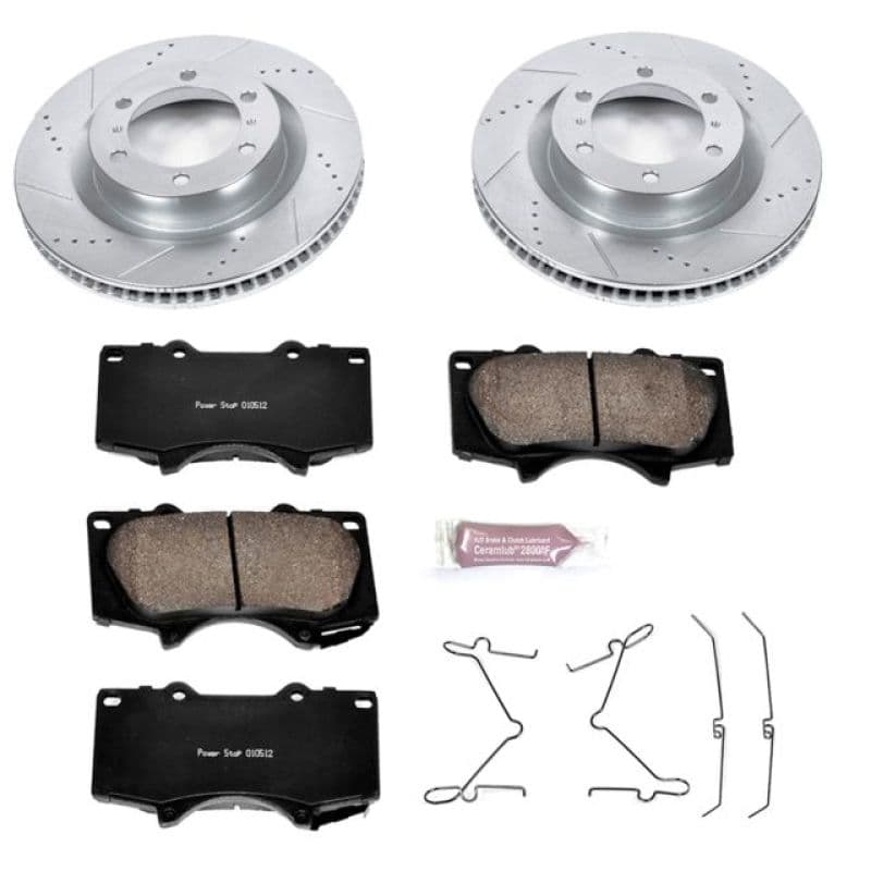 PowerStop Z23 Evolution Sport Brake Kit for Daily Driver with Carbon-Fiber Ce...