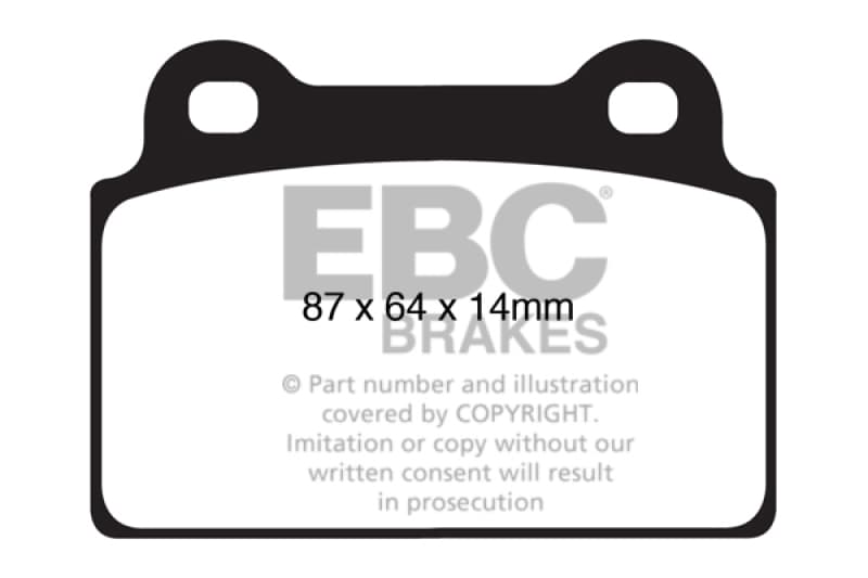 EBC Yellowstuff Brake Pad Set for Street and Track Driving High Performance