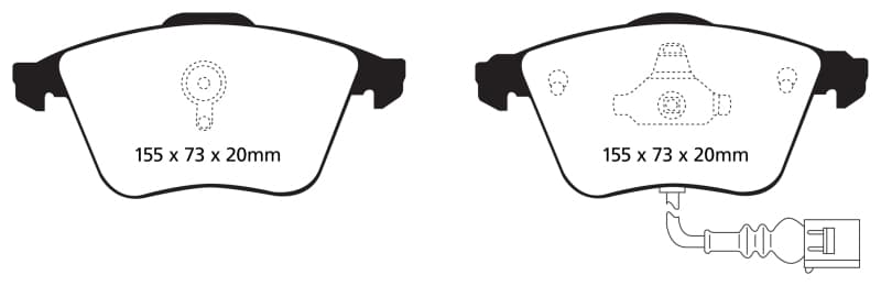 EBC Greenstuff Brake Pad Set for Premium Street Driving High Initial Effect