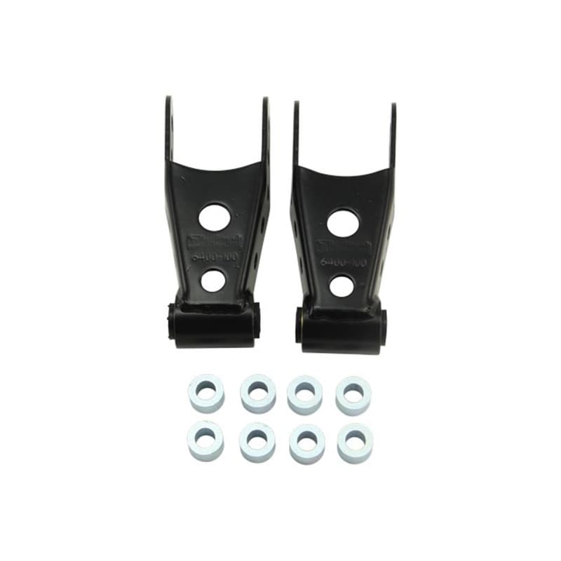 Belltech Lowering Shackle Kit for Trucks 1-3 Inch Drop Powder Coated Steel - Image 3