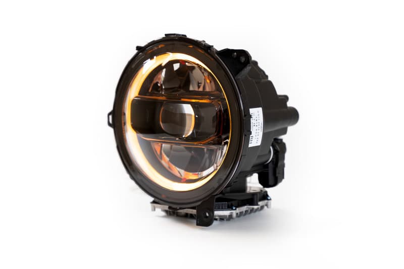 DV8 Offroad LED Headlights for Jeep Wrangler JL & Gladiator JT Black Bezel - Image 4