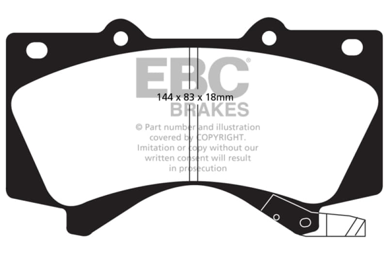 EBC Yellowstuff Brake Pad Set for Street & Track Driving High Performance