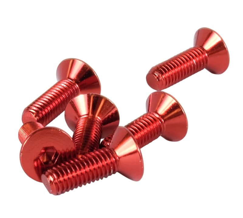 NRG Steering Wheel Screw Upgrade Kit (Conical) Red SWS-100RD - Image 2