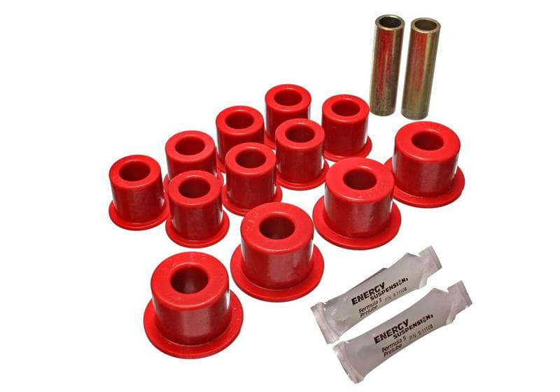 Energy Suspension Spring/Shackle Bushings Red Hyper-Flex Polyurethane for Car... - Image 3