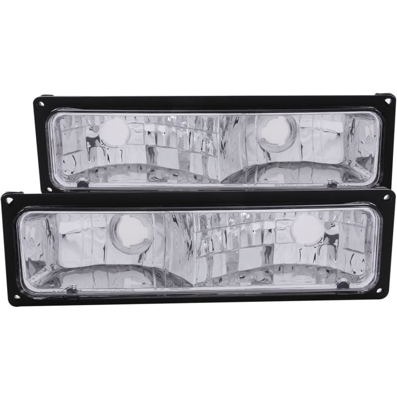 ANZO Parking Light Assembly Pair Euro Black Housing