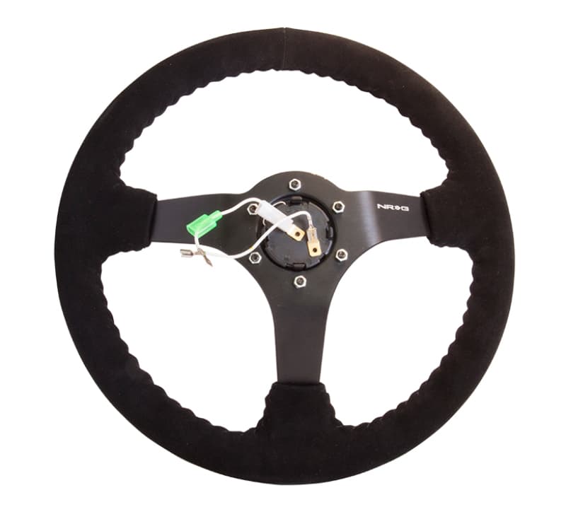 NRG Steering Wheel 350mm 3in Deep Blk Suede for Odi Bakchis Edition - Image 5