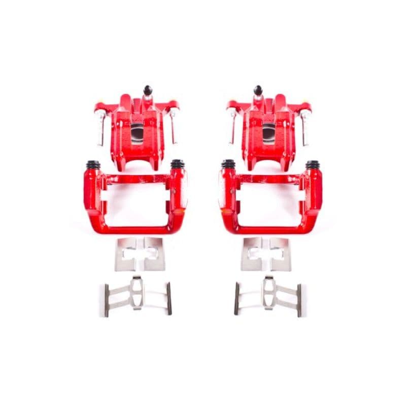 PowerStop Brake Calipers Pair High-Temp Red Powder Coat