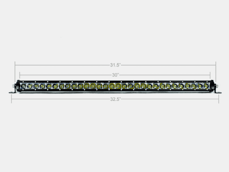 Cali Raised LED 32In Slim Single Row LED Bar Amber