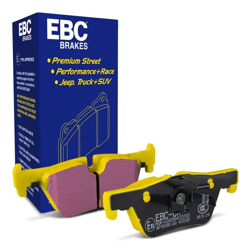 EBC Yellowstuff Brake Pad Set for Street and Track Driving Aramid Fiber Compound