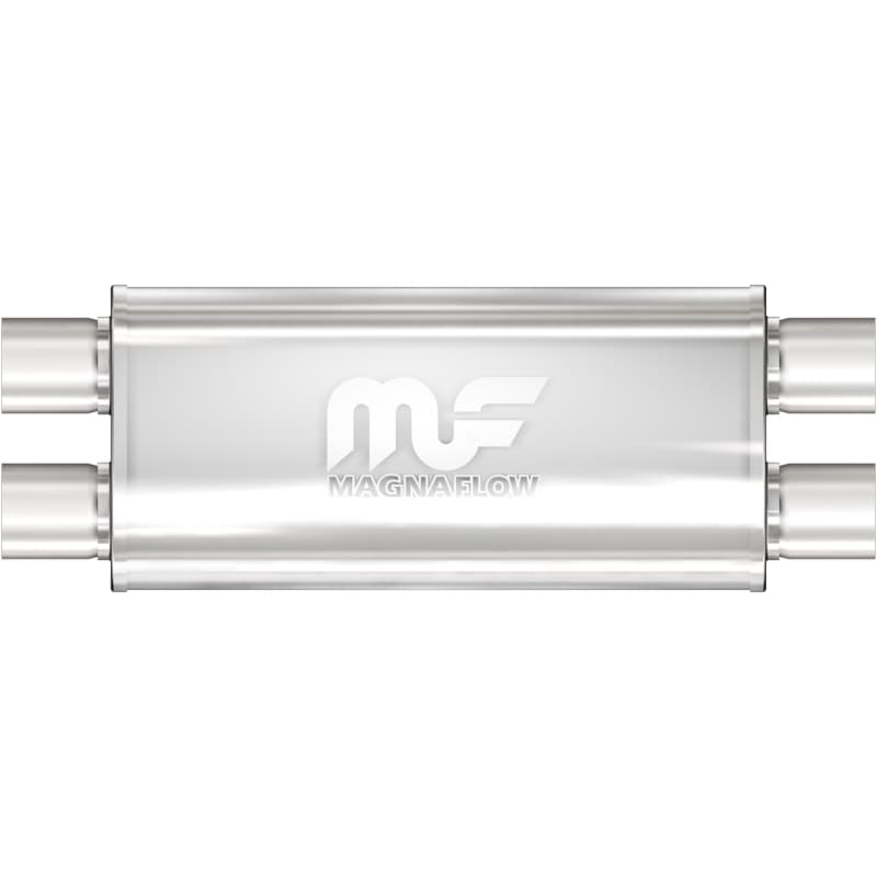 Magnaflow SS Muffler 5x8in Oval Straight-Through 2.5in Inlet/Outlet Universal - Image 2