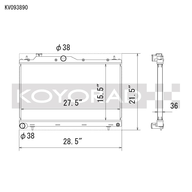 Koyo Radiator for Subaru WRX 22-25 All Aluminum Performance