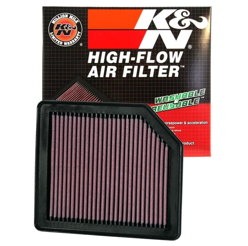 K&N Engineering Drop-In High-Flow Air Filter Washable Reusable - Image 3