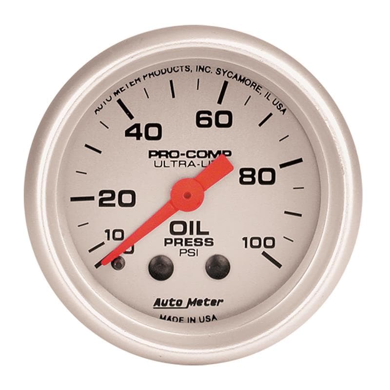 AutoMeter Mechanical Oil Pressure Gauge 1/8" NPT Connection - Image 2