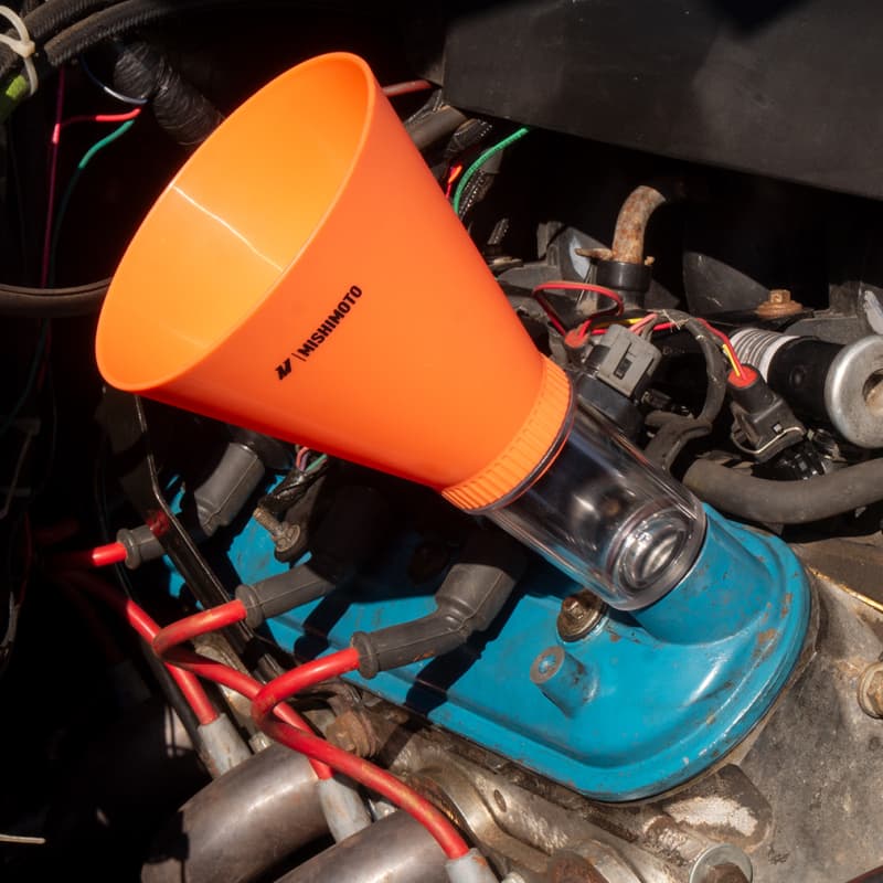 Mishimoto Direct Fit Oil Funnel Kit for GM Vehicles with 150° Extended Adapter - Image 2
