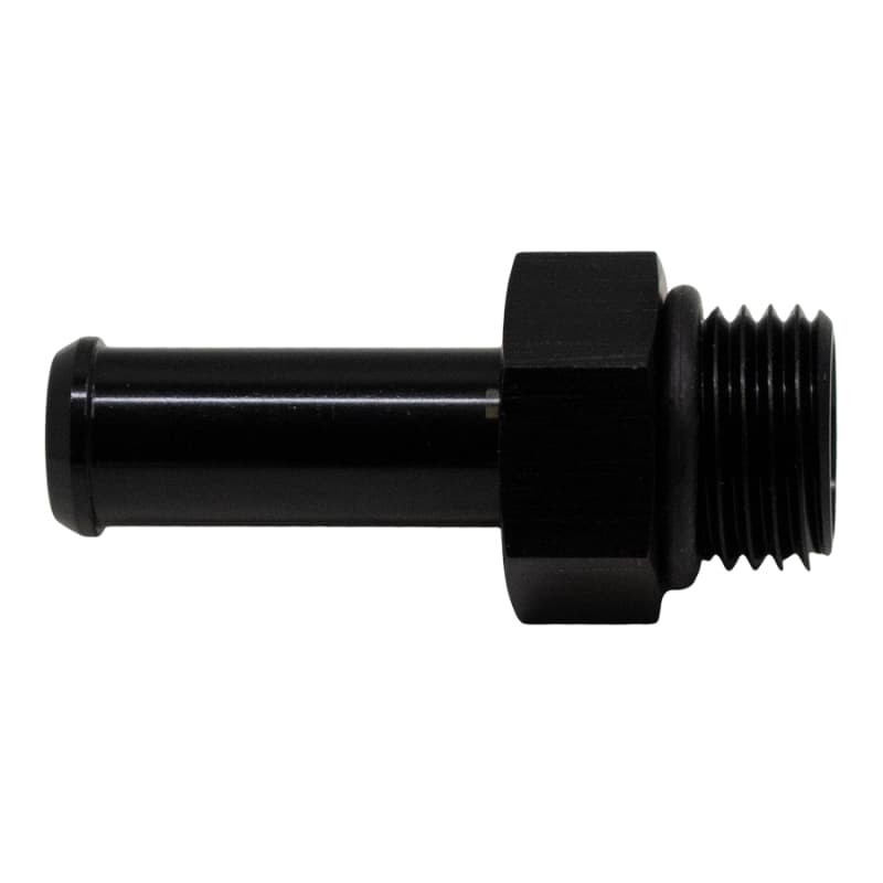 DeatschWerks 6AN ORB Male to 3/8in Male Barb Adapter with O-Ring Matte Black