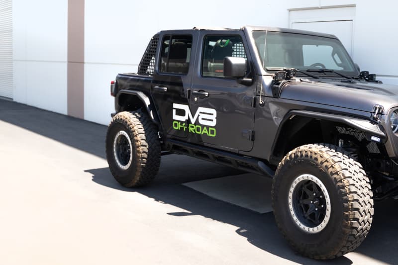 DV8 Offroad Rock Sliders for Jeep Wrangler FS-15 Series 4mm Tubing Frame Mount - Image 3