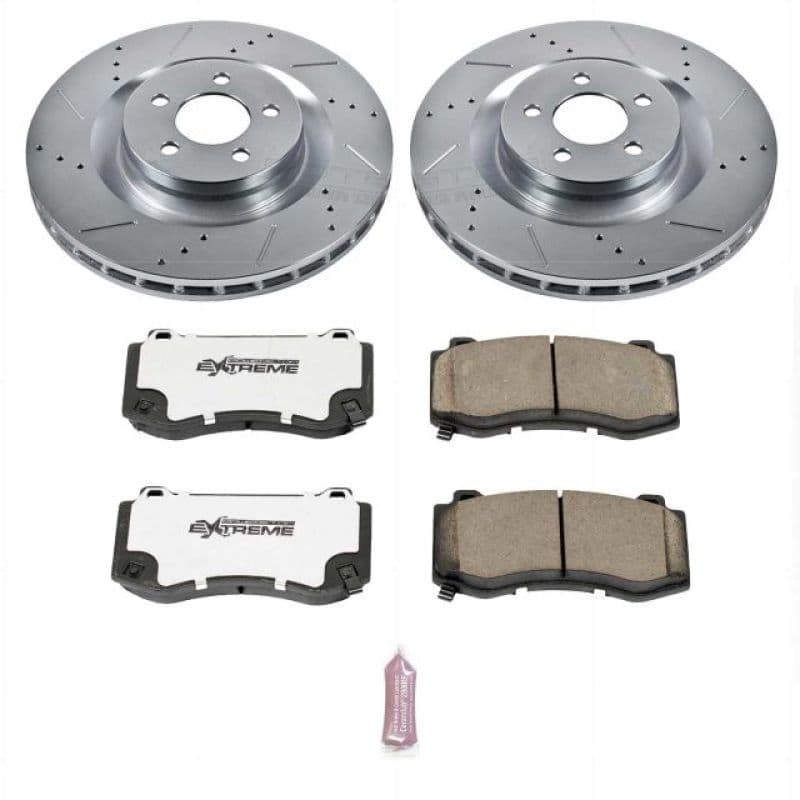 PowerStop Z26 Street Warrior Brake Kit for Muscle Cars Drilled Slotted Rotors...