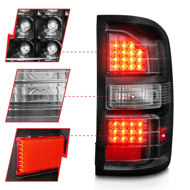 ANZO LED Taillight Assembly for Chevy C6 Plug and Play Pair D.O.T. Compliant - Image 4